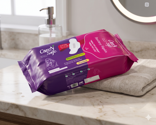 CareNSafe Premium Cotton XL Sanitary Pads  320mm | 10 Pads