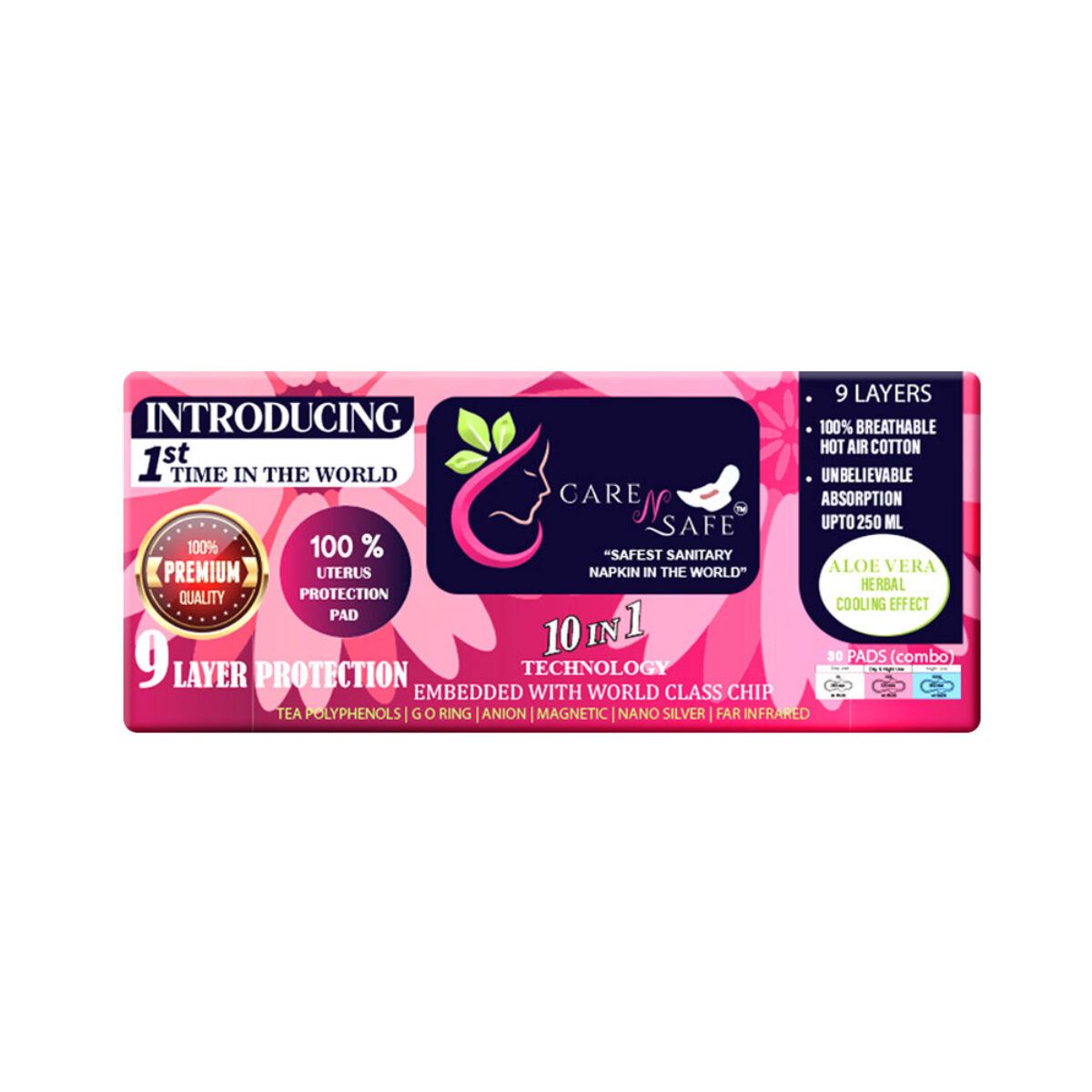 CareNSafe Premium Cotton Sanitary Pads | Combo | 40 Pads | Free Shipping